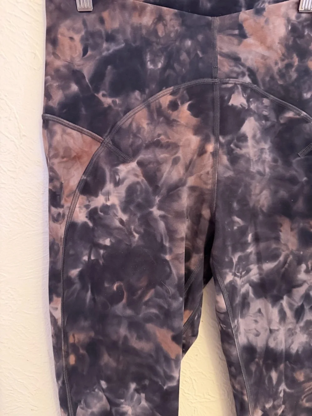 lululemon athletica Black and Brown Tie-Dye High-Waist Leggings